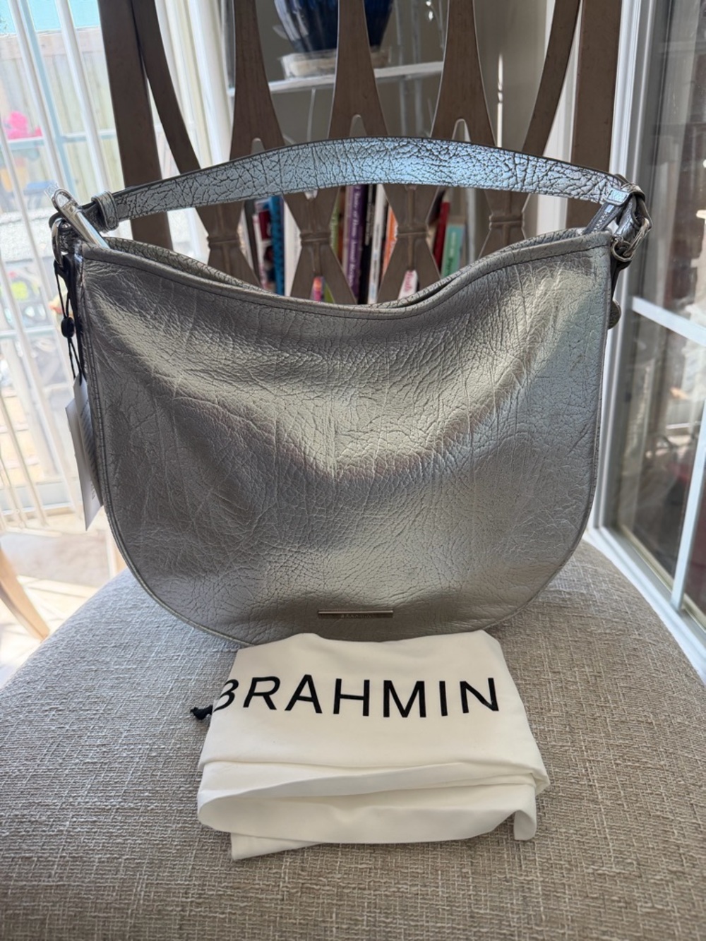 Brahmin Small Kathleen Silver Duchess Shoulder Bag. New. Offers welcome